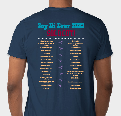 Say HI Day 2023 Fundraiser - unisex shirt design - back