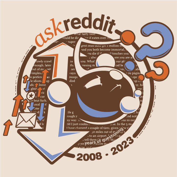 AskReddit 15th Anniversary shirt design - zoomed
