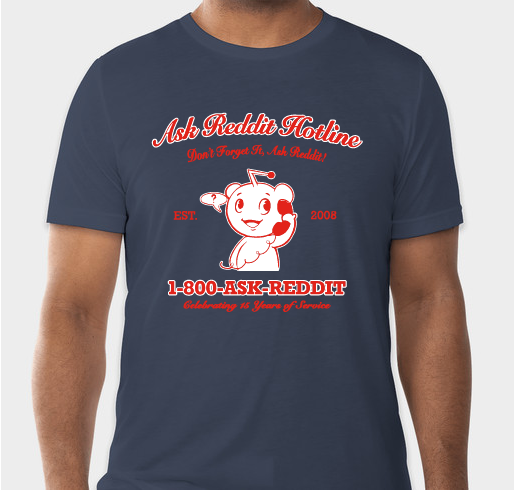 AskReddit 15th Anniversary Fundraiser - unisex shirt design - front