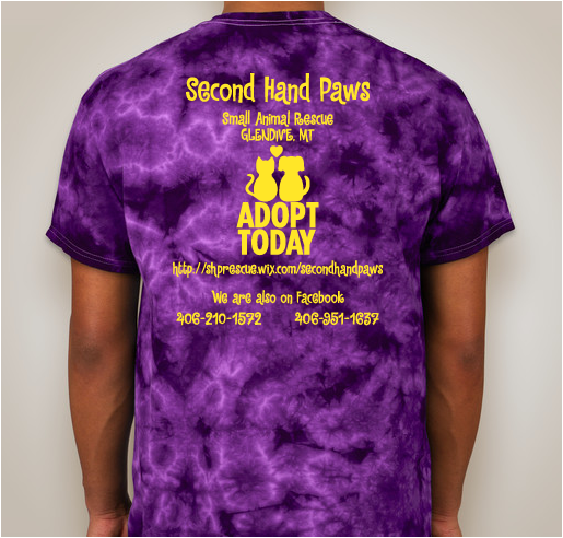 Second Hand Paws Fund Raiser Fundraiser - unisex shirt design - back