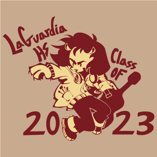 LaGuardia HS Class of 2023 Senior Swag Store shirt design - zoomed