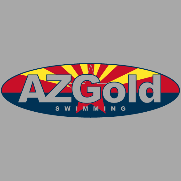 Arizona Gold Swimming Athletic Grey T w/ Alt Logo shirt design - zoomed