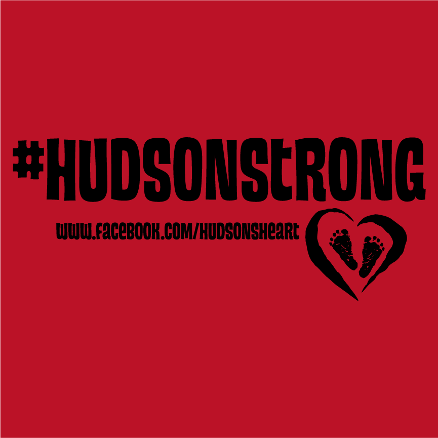 Hudson's Heart shirt design - zoomed