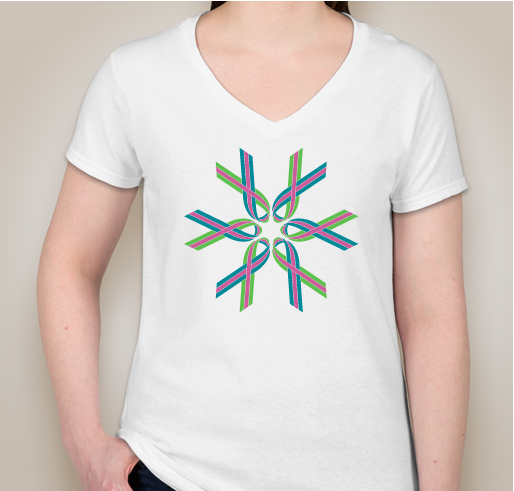 ThinkBeforeYouPink :: METAvivor ribbon Fundraiser - unisex shirt design - front