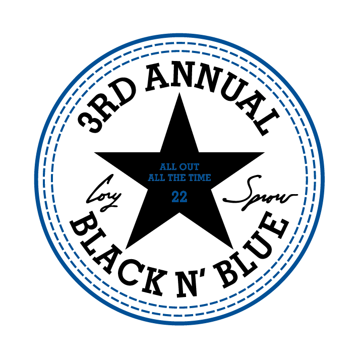 2015 Annual Black 'n Blue Game shirt design - zoomed