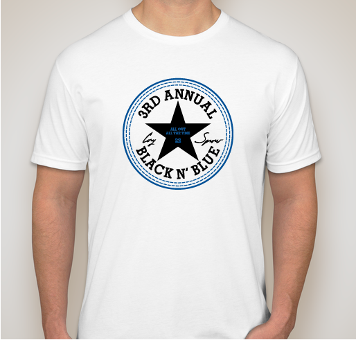 2015 Annual Black 'n Blue Game Fundraiser - unisex shirt design - front