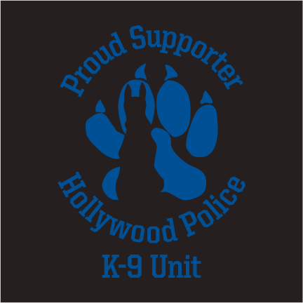 Hollywood Police Department K9 Fundraiser shirt design - zoomed
