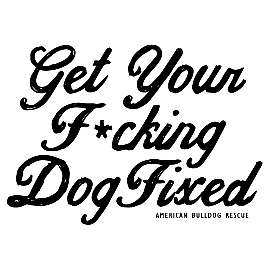 American Bulldog Rescue shirt design - zoomed