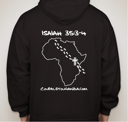 The Official Coupals to Uganda Hoodie Fundraiser - unisex shirt design - back