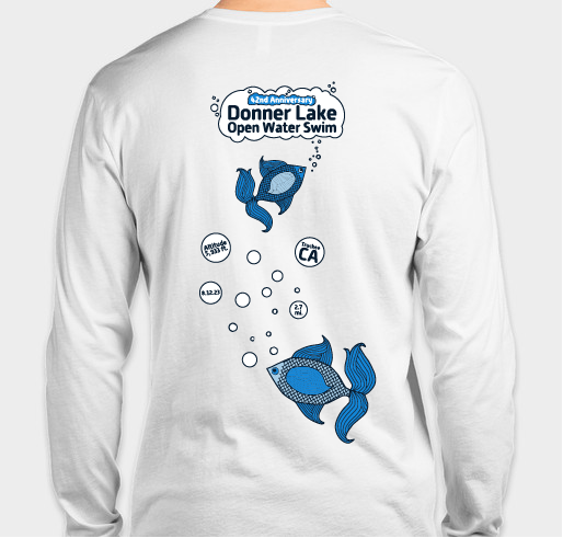 42nd Annual Donner Lake Swim 2023 Fundraiser - unisex shirt design - back
