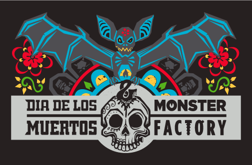 CityArts Factory's Dia de los Muertos & Monster Factory Fundraiser - unisex shirt design - back