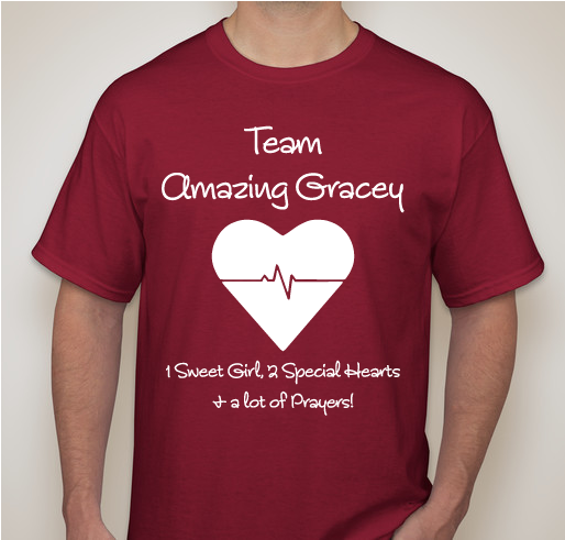 Team Amazing Gracey! Fundraiser - unisex shirt design - small