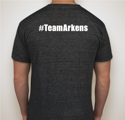 The official #TeamArkens, Lungs N Roses T-Shirt to support Cystic Fibrosis available for Adults and Kids! Fundraiser - unisex shirt design - back