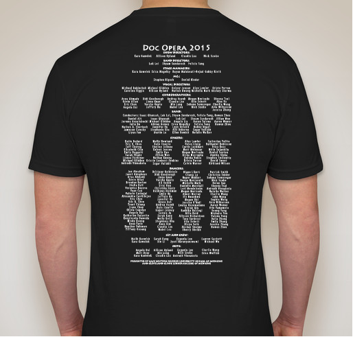 Doc Opera 2015 | Cast Shirt Fundraiser - unisex shirt design - back