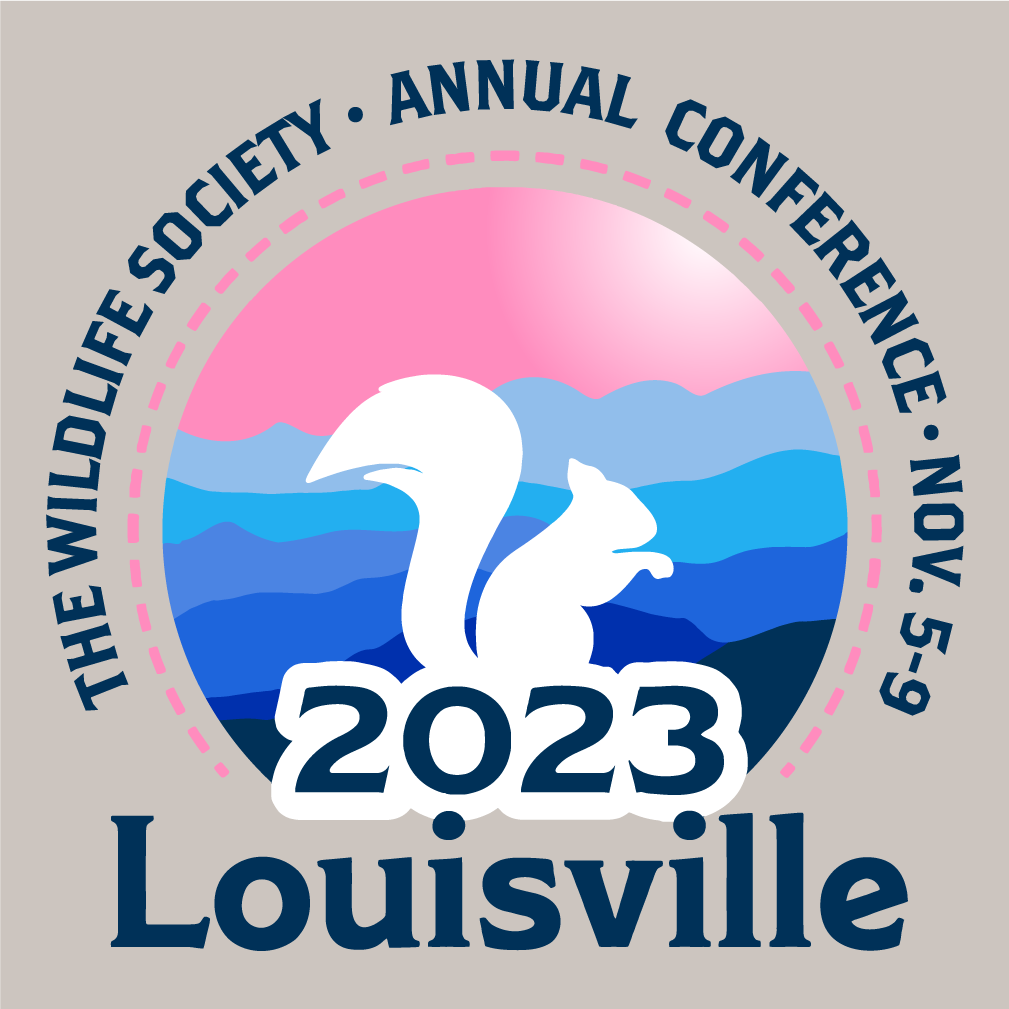 The Wildlife Society 2023 Annual Conference Shirt Campaign shirt design - zoomed