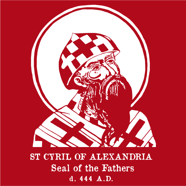 End-of-Year Campaign with St Cyril of Alexandria shirt design - zoomed