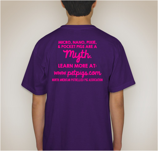 Teacup is Not a Size... Real Pigs Have Curves! Fundraiser - unisex shirt design - back
