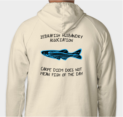 Zebrafish Husbandry Association (ZHA) Annual T-shirt Fundraiser Fundraiser - unisex shirt design - back