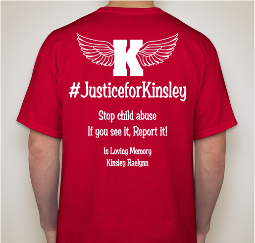 #JusticeforKinsley Fundraiser - unisex shirt design - back