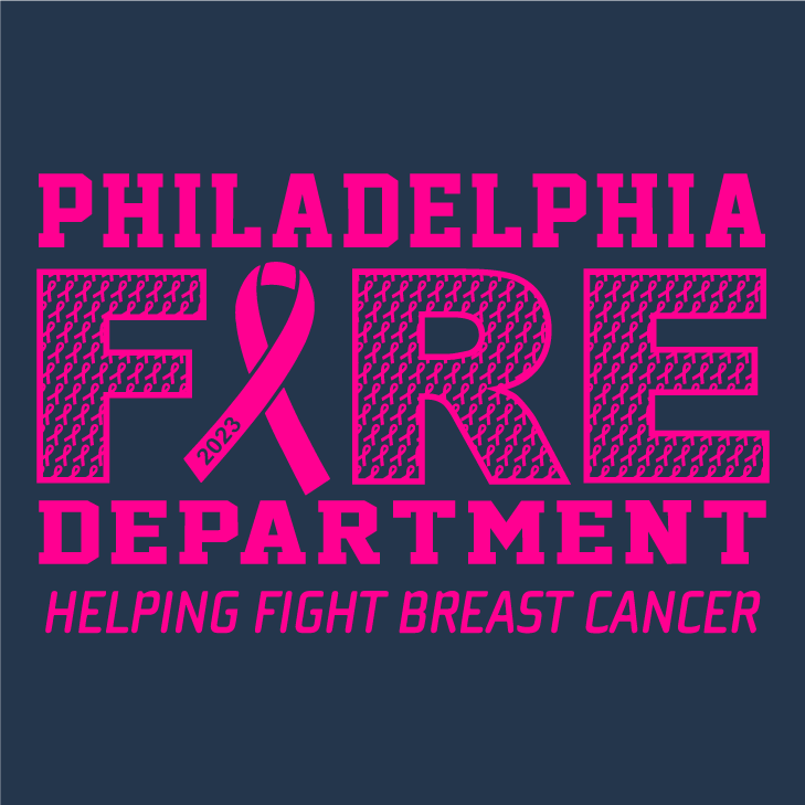 2023 Philadelphia Fire Department | Breast Cancer Awareness Fundraiser shirt design - zoomed