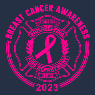 2023 Philadelphia Fire Department | Breast Cancer Awareness Fundraiser shirt design - zoomed