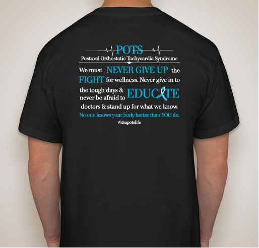 POTS Warrior- NeverGiveUp Fundraiser - unisex shirt design - back