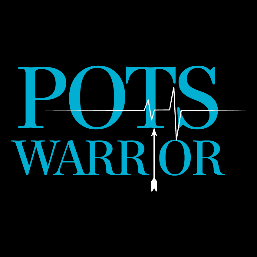 POTS Warrior- NeverGiveUp shirt design - zoomed