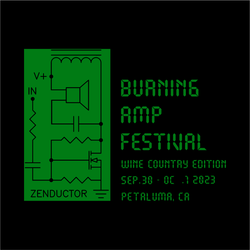 Burning Amp Festival '23 Zenductor T-shirt shirt design - zoomed