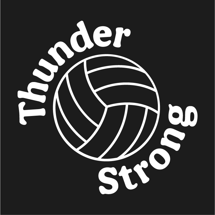 Thunder Volleyball shirt design - zoomed
