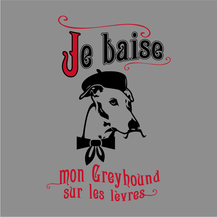 GreyhoundKiss shirt design - zoomed