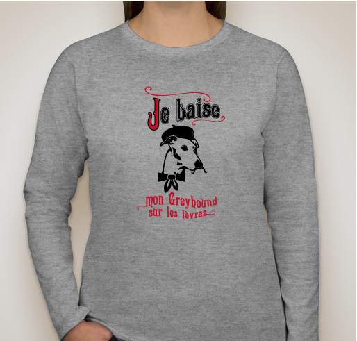 GreyhoundKiss Fundraiser - unisex shirt design - front