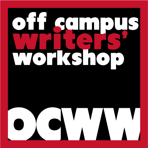 OCWW Off Campus Writers' Workshop shirt design - zoomed