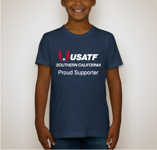 USATF Southern California supports walking, running, track & field for all ages and abilities Fundraiser - unisex shirt design - back