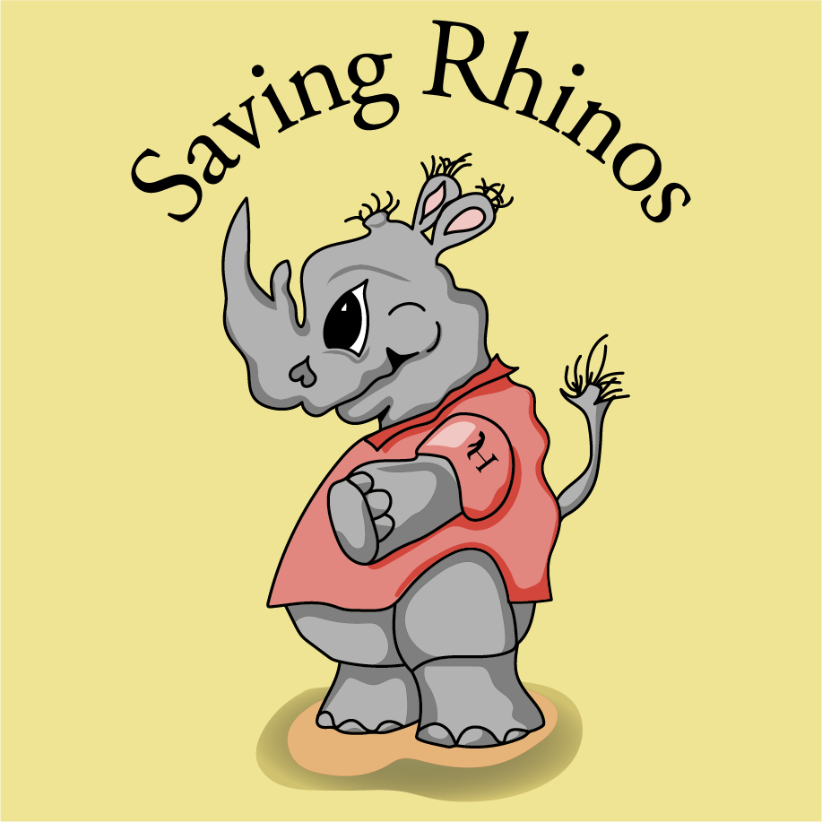 Rhino Conservation Fundraiser! shirt design - zoomed