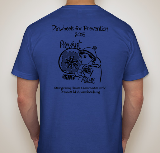 Pinwheels for Prevention 2016 Fundraiser - unisex shirt design - back