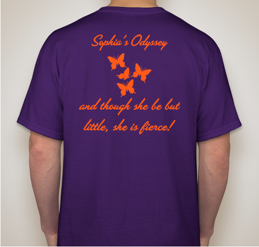 Sophia's Odyssey Fundraiser - unisex shirt design - back