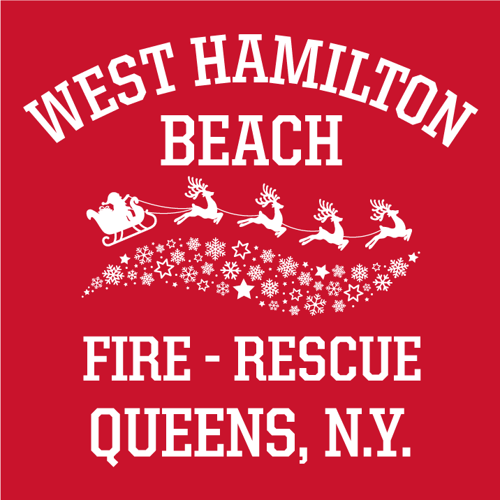 2023 Christmas Supporter Shirts fundraiser for The West Hamilton Beach Volunteer Fire Department shirt design - zoomed