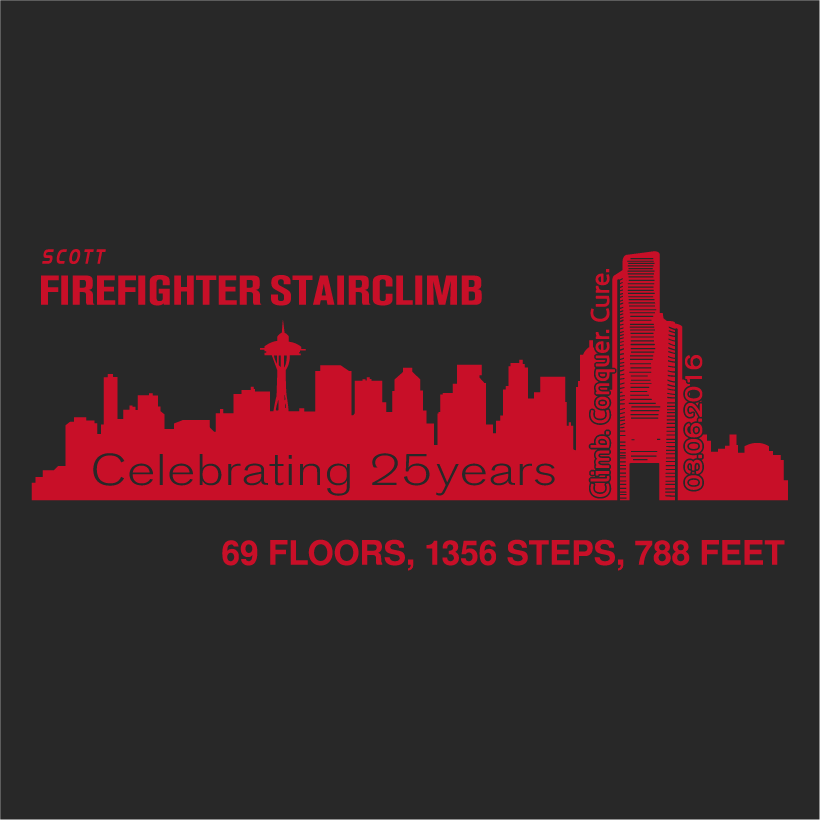 South Lane County Fire and Rescue Firefighter Stairclimb Fundraiser shirt design - zoomed