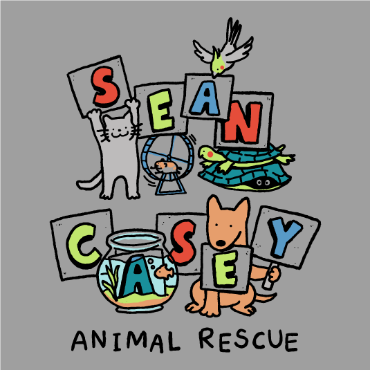Sean Casey Animal Rescue shirt design - zoomed