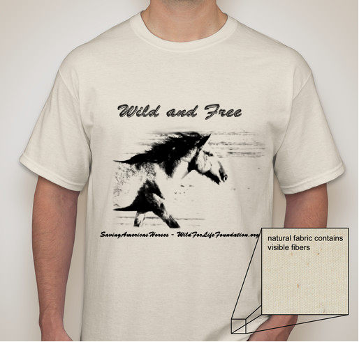 Saving America's Horses - Tees For Horses - By Wild For Life Foundation Charity Fundraiser - unisex shirt design - front