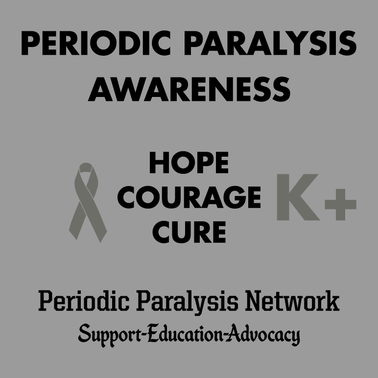 Periodic Paralysis Awareness shirt design - zoomed