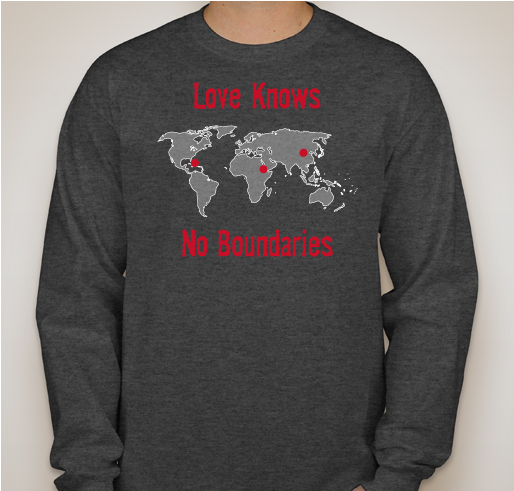 Love Knows No Boundaries Fundraiser - unisex shirt design - front