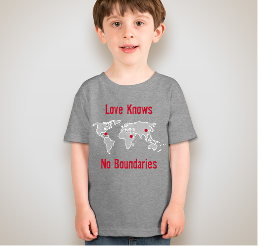 Love Knows No Boundaries Fundraiser - unisex shirt design - front