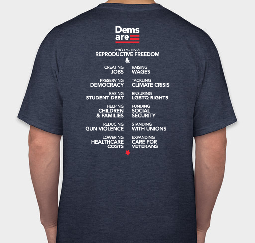 Become a Walking, Talking Billboard for Democrats Fundraiser - unisex shirt design - back