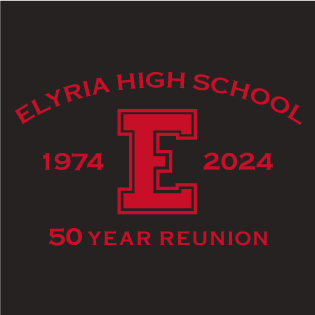 Elyria High Class of 1974 T-Shirt Fundraiser shirt design - zoomed