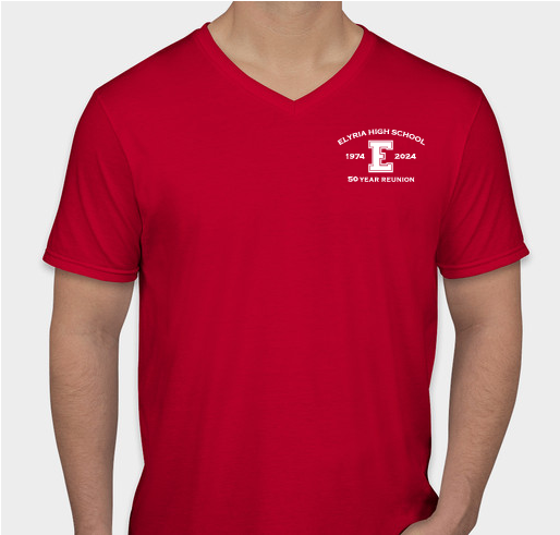 Elyria High Class of 1974 T-Shirt Fundraiser Fundraiser - unisex shirt design - front