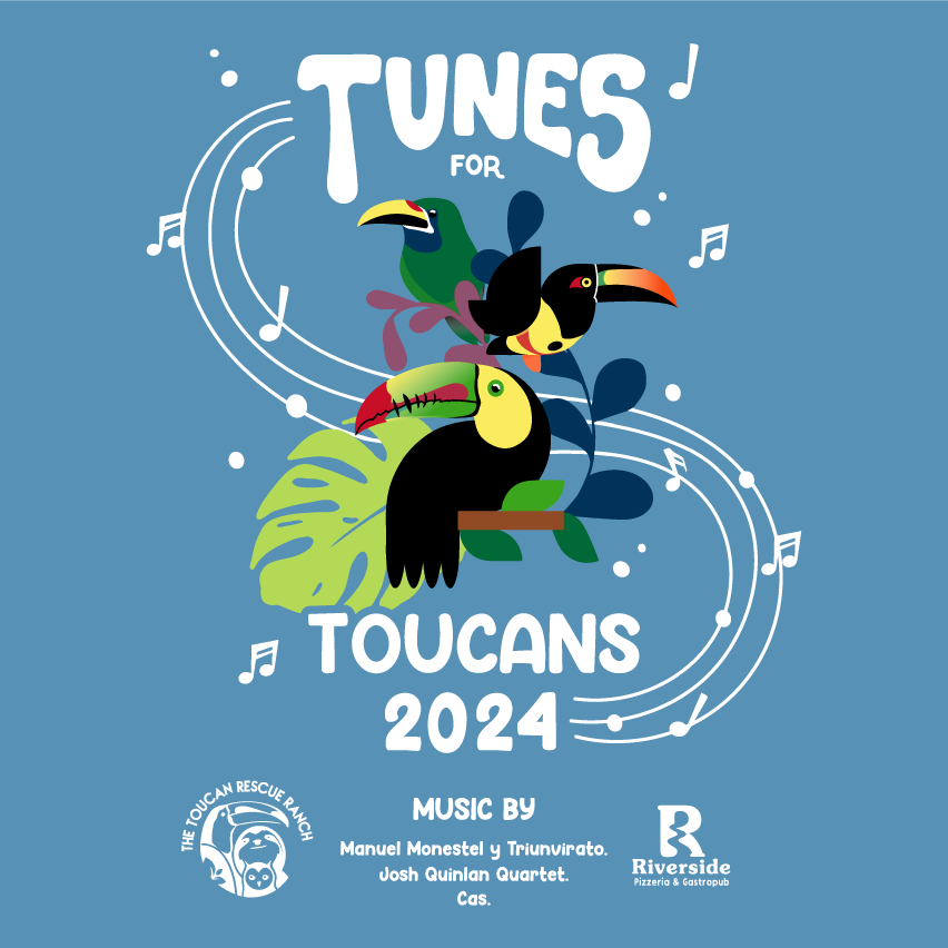 Tunes for Toucans 2024 shirt design - zoomed