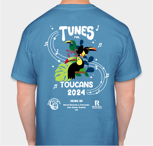 Tunes for Toucans 2024 Fundraiser - unisex shirt design - back