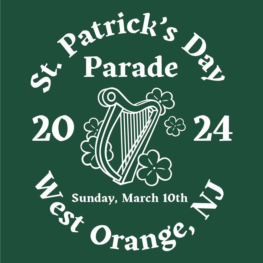 West Orange St. Patrick's Day Parade Merch Fundraiser shirt design - zoomed