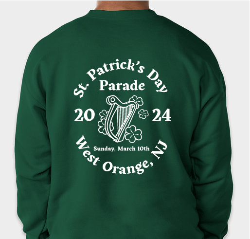 West Orange St. Patrick's Day Parade Merch Fundraiser Fundraiser - unisex shirt design - back